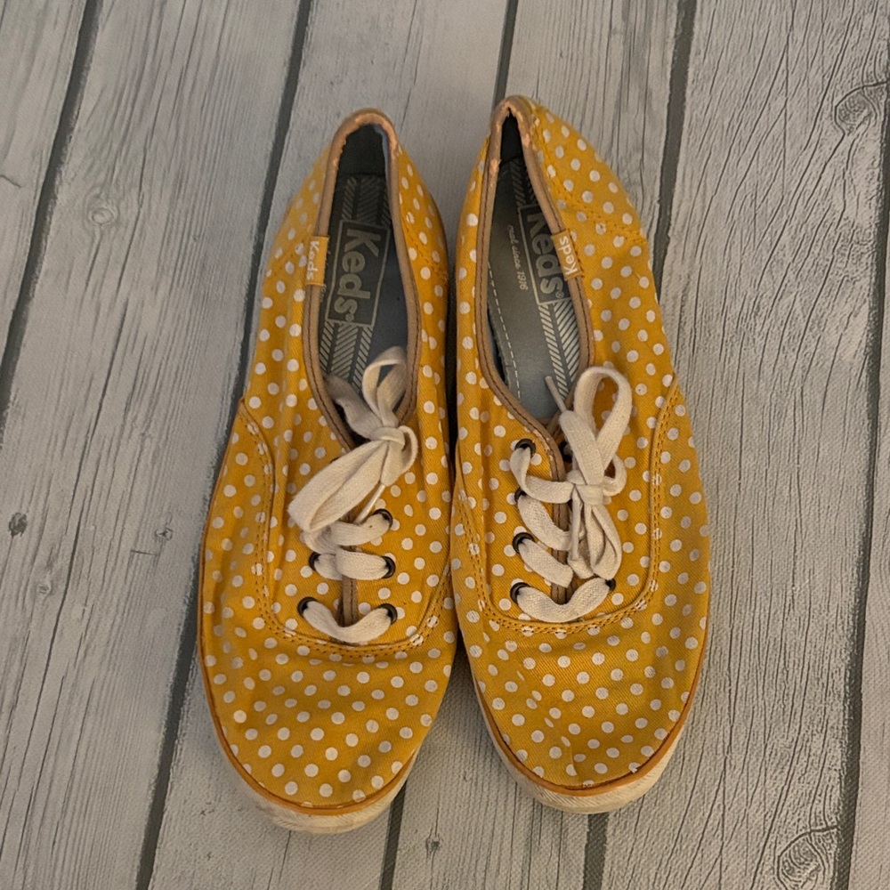 Keds Mustard Polka Dot Sneakers